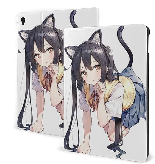 Amazon Zarker けいおん あずにゃん Ipad ケース 薄型 軽量 傷防止 可愛い おしゃれ スリム 薄型 オートスリープ レザー 合皮 鑑賞 タイピングスタンド 家電 カメラ オンライン通販