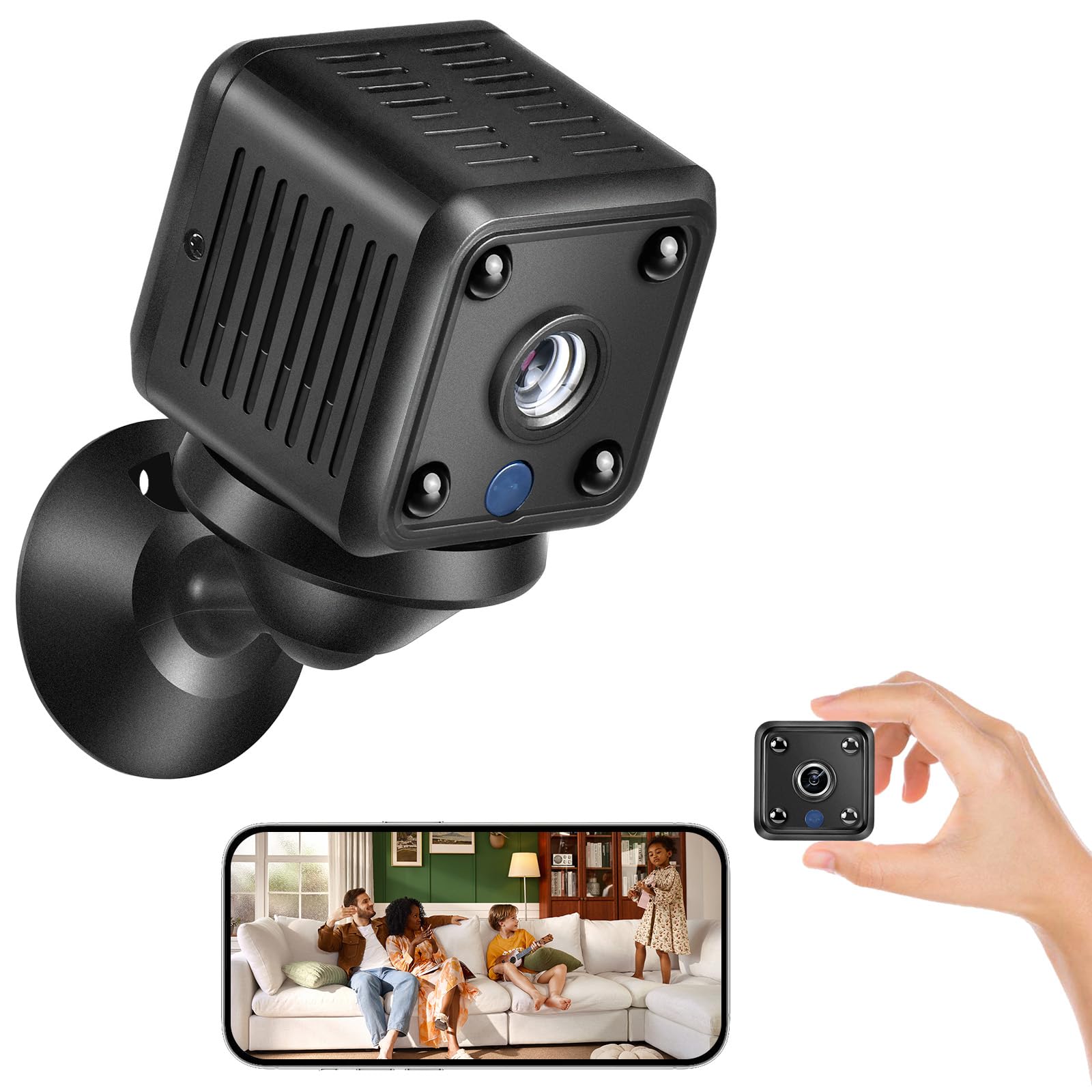 Photo 1 of Yaumany Mini Wireless Camera, Magnetic Security Camera, Mini WiFi Small Video 1080p HD Wireless Magnetic Security Camera