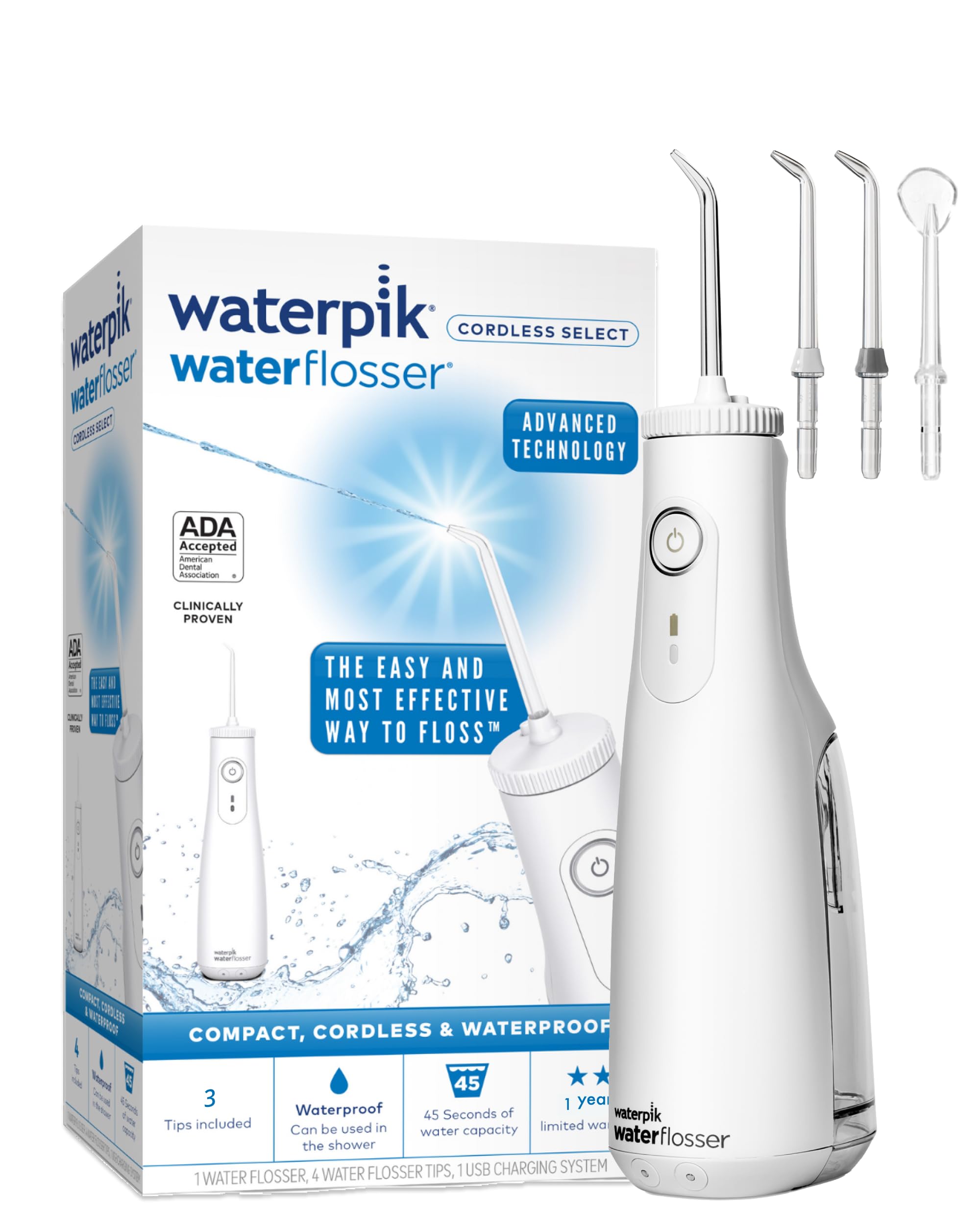 Waterpik ウォーターピック 世界シェアNo.1【正規品/1年交換保証】ジェットウォッシャー 口腔洗浄器 WF-10 USB式 コードレス商品画像