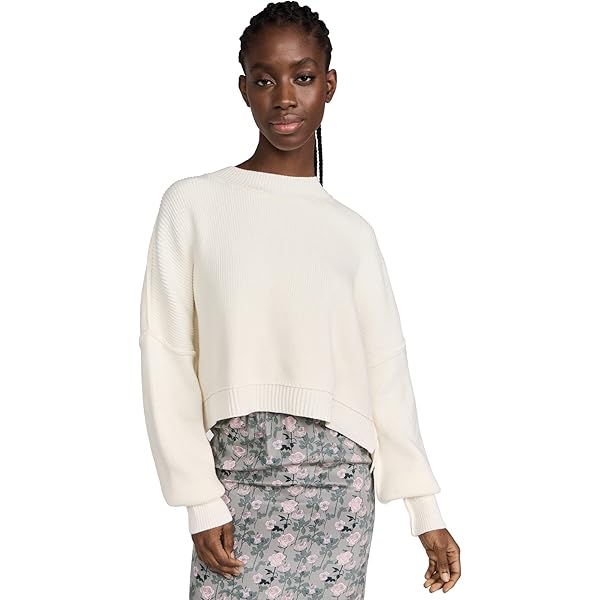 Free People Easy Street Crop Pullover Dried Basil XL (Women's 14