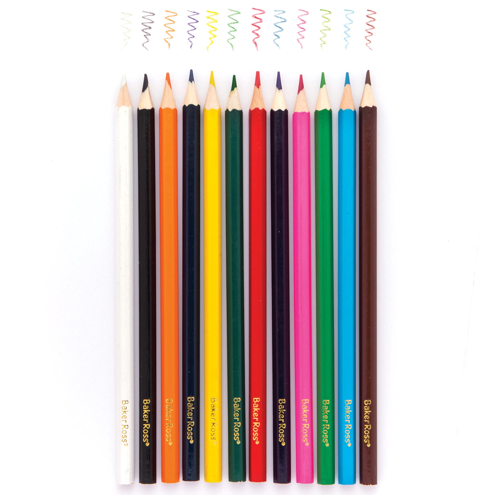 Baker Ross value pack of colouring pencils - 3 boxes of 12, assorted colours