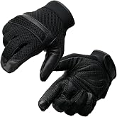 Milwaukee Leather Men's Leather Mesh Gloves with Gel Palm and Reflective Piping