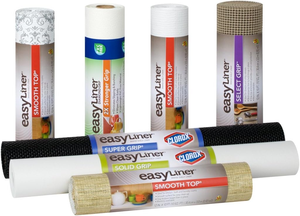 Duck Smooth Top EasyLiner, 12-inch x 20 Feet, White - Cabinet Liner