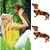 Hapdoo 2PCS Dachshund Gift for Women Girls, Cute Dog Hair Clips Acetate Hairpins Puppy Lover Animal Pet Hair Pins Accessories