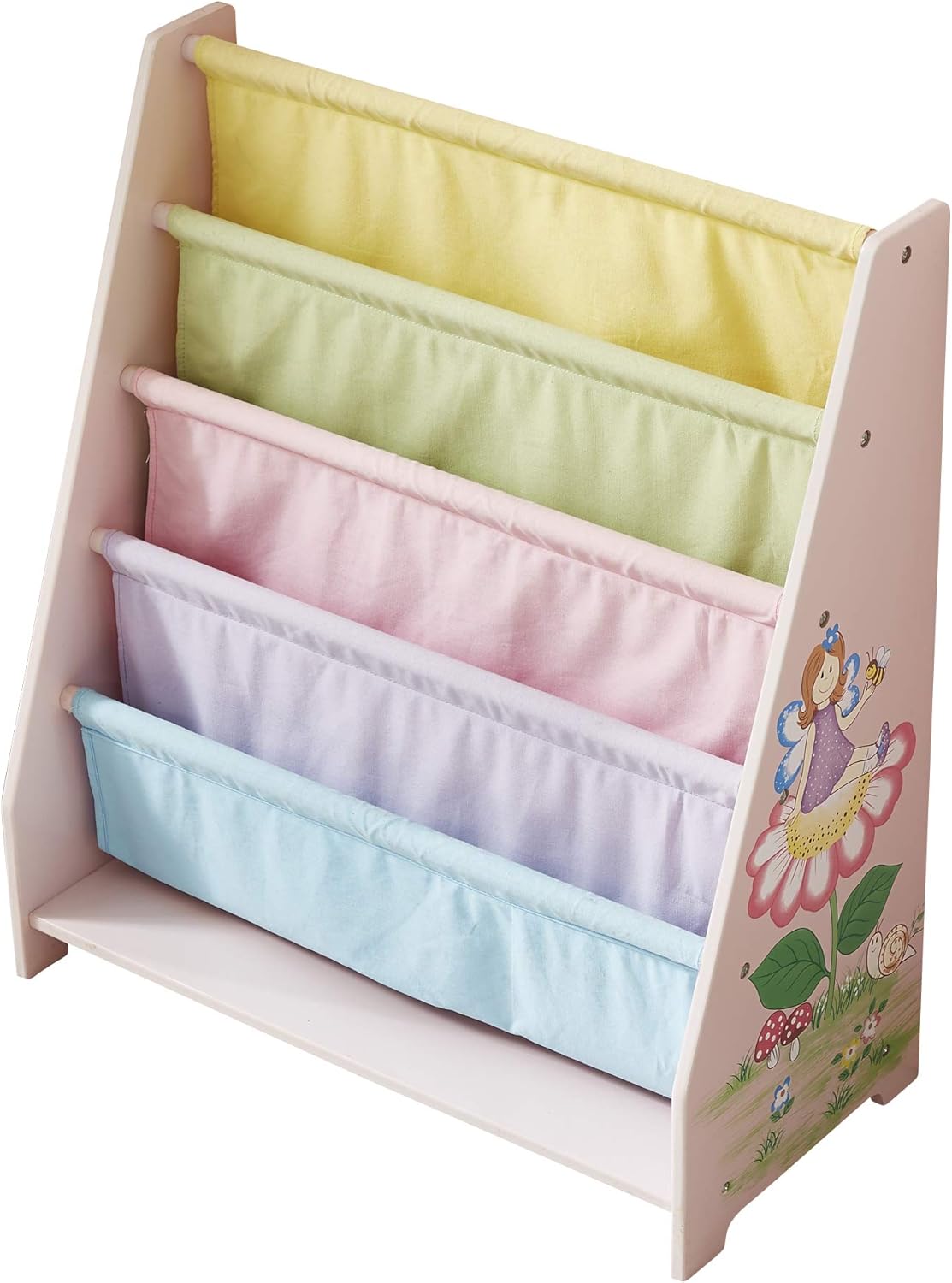 WODENY Childrens Bookcase Sling Book Shelves Girls Kids Wooden