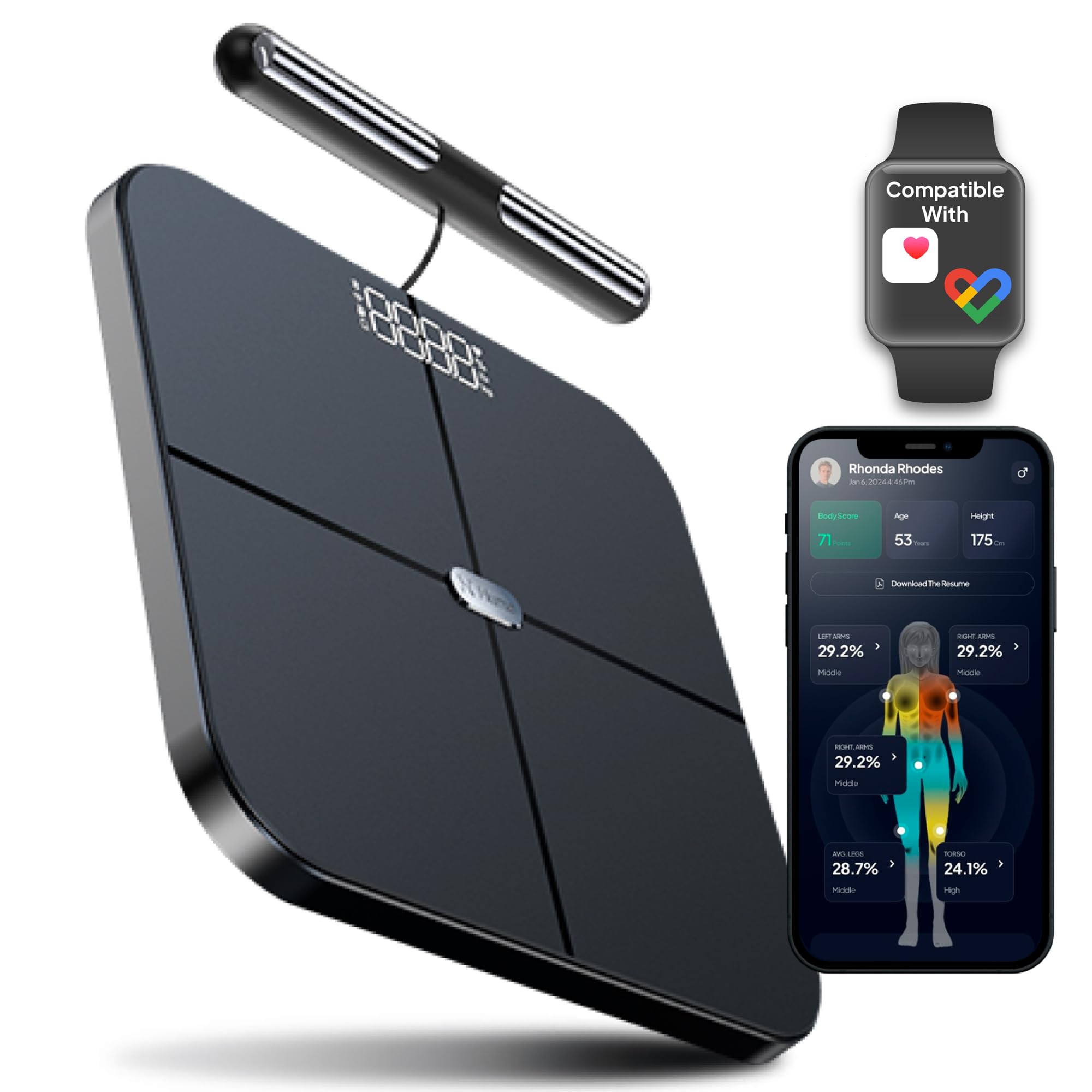 Photo 1 of Hume Health - The Body Pod - Home Body Analyzer and Free Bluetooth App - 45+ Key Health Metrics - Accurate Personalized Data - Body Composition Scale - Smart Scale for Body Weight - HSA & FSA Eligible