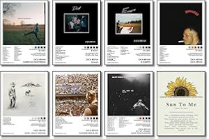 UMAYALIFE Zach Poster Bryan (8 Pcs 8 * 11 inch) Album Cover Music Posters for Room Aesthetic HD, Wall Art for Room Decor Posters for Fans Unframed