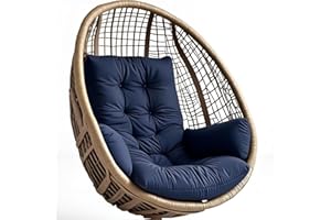 Egg Chair Cushion Indoor/Outdoor Hanging Basket Seat Cushions Replacement, Hammock Swing Pad Cushion with Armrest (OnlyCushio