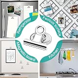 Skaaisont 10 Pcs Magnetic Clips Anti-Scratch Fridge Magnets Silver view 6