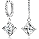 ABSOLUTE Moissanite Earrings for Women 925 Sterling Silver Drop Earrings D Color VVS1 Clarity Promise Birthday Christmas With Certificate