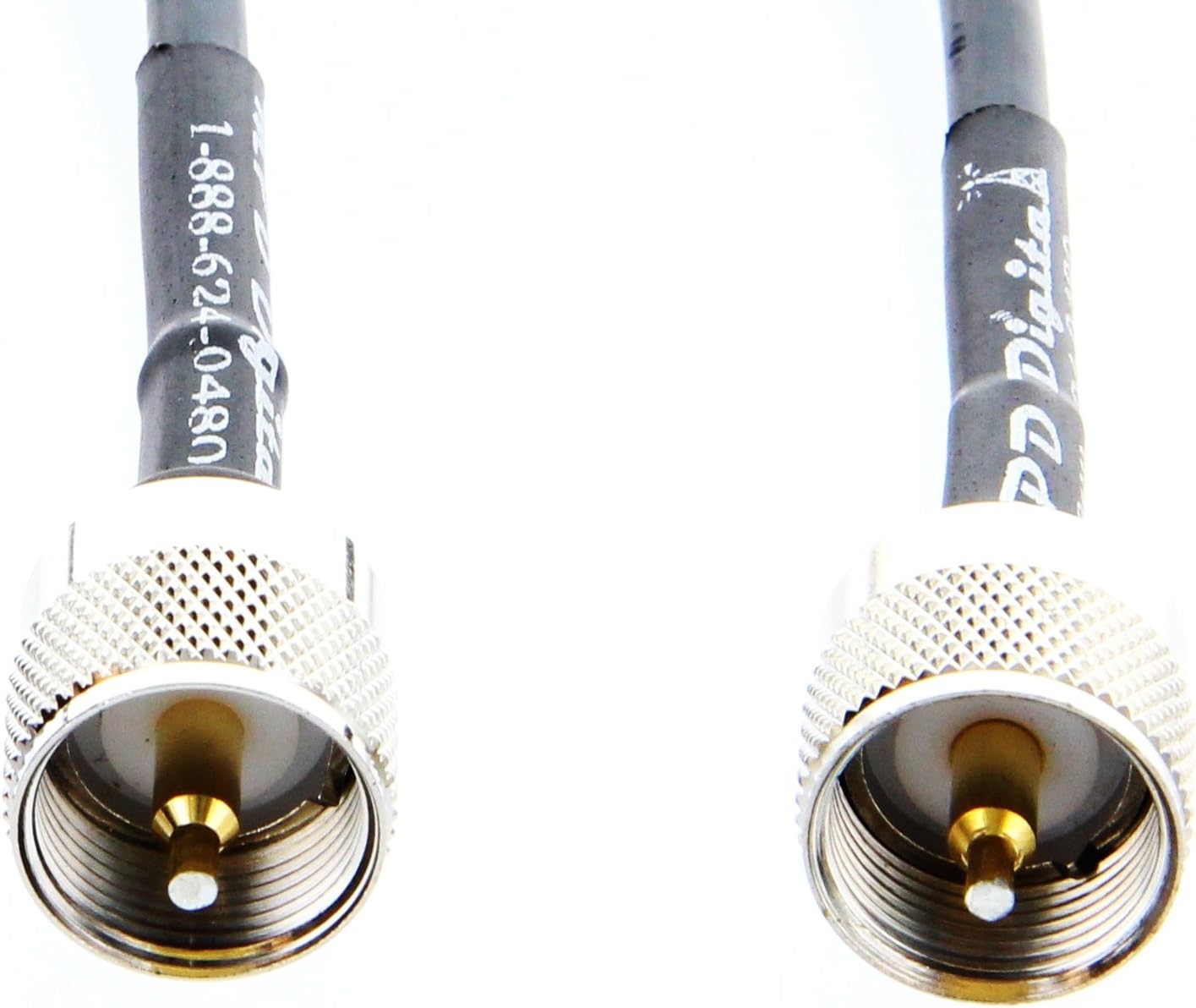 US Made PL259 UHF Male Jumper - Andrew Commscope CNT-240 Coaxial Cable | Ham or CB Radio Antenna Coax UHF VHF HF Antenna RF Transmission Line PL-259 Connector (12-feet)