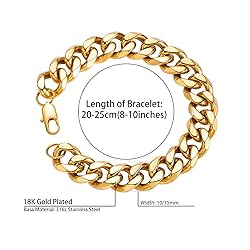 SANNYRA 18k Real Gold Plated Curb Cuban Chain