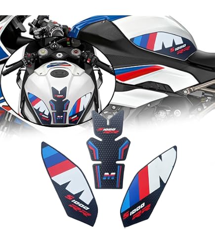 Protection Réservoir Moto BMW S1000R 2021-2023 - Traction Pad Autocollant Antidérapant Poisson Os