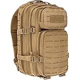 Military Tactical Backpack for Men 35L Small Molle System Water Resistant 3 Day Survival Assault Pack for Bug Out Bag Rucksack Travel Hiking Camping Gym Range Trekking Hunting Sport Work (Tan)