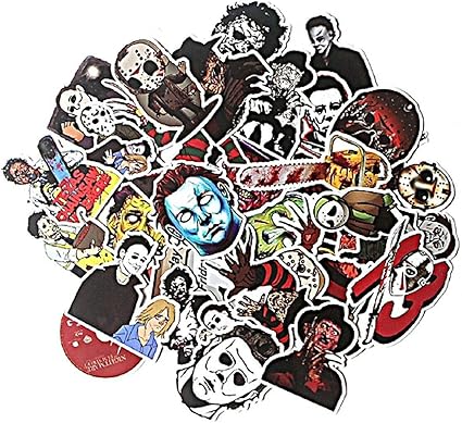 Amazon Co Jp ホラー映画キャラクターとテレビアニメステッカー詰め合わせ37枚セット ホーム キッチン