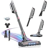 RONEAIR Cordless Vacuum Cleaner 50Kpa 40Min Lightweight Handheld | Stick Vacuum,Anti-Tangle,1L,4 LED Lights,Rechargeable for Pet Hair Carpet Hard Floors Dom Home Use