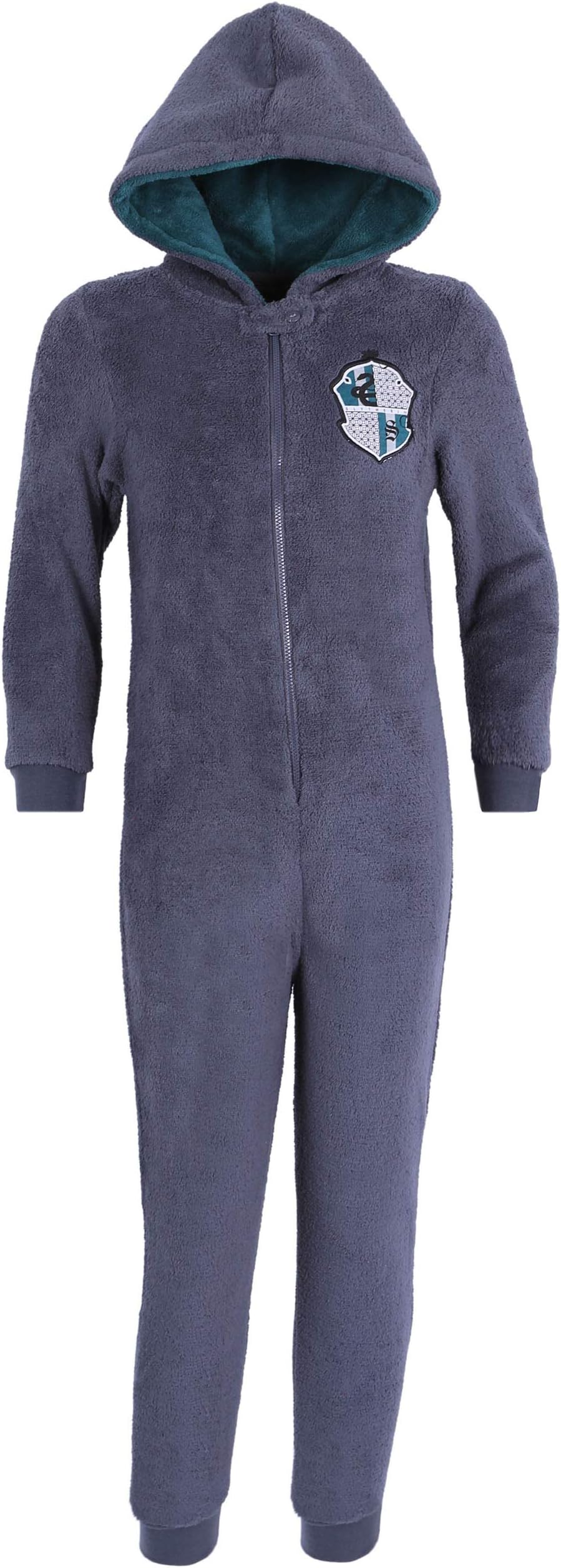 Grey/Green, All in One Piece Pyjama, Hooded Onesie for Boys Slytherin Harry Potter 12-13 Years 158 cm