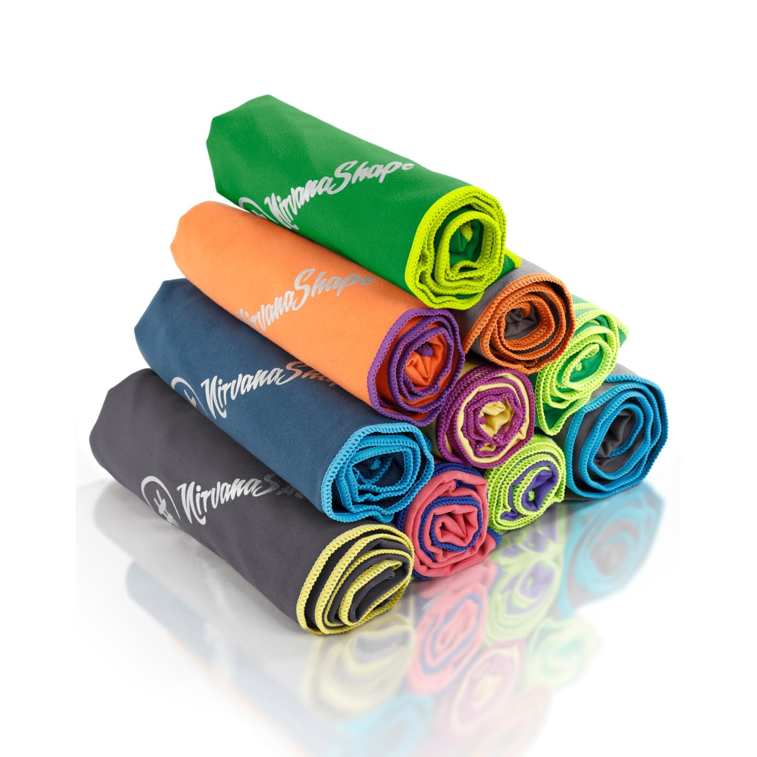 NirvanaShape Microfibre Towel | 14 Colours | 8 Sizes | Quick-Drying, Light, Absorbent | Travel Towel/Beach Towel | Ideal for Fitness, Outdoors, Beach, Camping, Yoga, Saunas