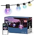 eufy Outdoor String Lights E10, 96ft with 30 Smart RGBWW LED Bulbs, Endless AI Light Themes for Christmas Decorations, IP65 Waterproof for Patio, Fence, Balcony, Link with Cameras, Voice & App Control