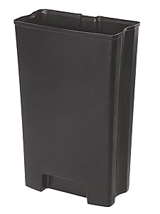 Rubbermaid Commercial Slim Jim Front Step-On Trash Can Rigid Liner, Plastic, 18 Gallon