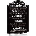 ANLEY No Soliciting Sign for Home and Business, Do Not Ring The Bell - Modern Design for Indoor and Outdoor Use - 12" x 8"