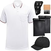 ShinyMatch 6 Pcs Baseball/Softball Umpire Accessories Set Including Umpire Shirt Hat Indicator Brush Ball Bag for Men Referee
