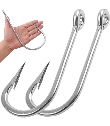 Amazon.com : Fishing Hook Giant 39960 28/0 Stainless Steel Shark Tuna  Circle Big Game Saltwater : Sports & Outdoors