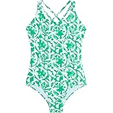 Kanu Surf Girls Reese UPF 50 Beach Sport Criss-Cross One Piece Swimsuit