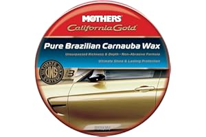 Mothers California Gold Pure Brazilian Carnauba Wax, 12 oz. Paste — Ultimate Wax System Step 3, Delivers Deep Shine & Long-Lasting Protection, Enhances Richness & Depth for All Paints (05550)