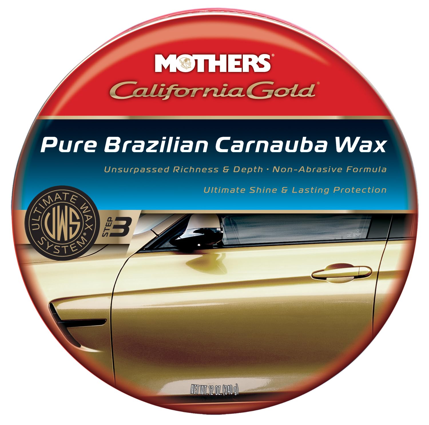 Mother's 05550 Pure Brazilian Carnauba Wax Paste, California Gold,340g