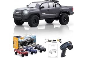 BEEZRC FMS 1/24 RC Crawler FCX24M Tacoma Toyota Official Licensed ABS Hard Body 4WD Off-Road RC Rock Truck,2-Speed Transmission, Hobby Grade Remote Control Car for Adults RTR Grey