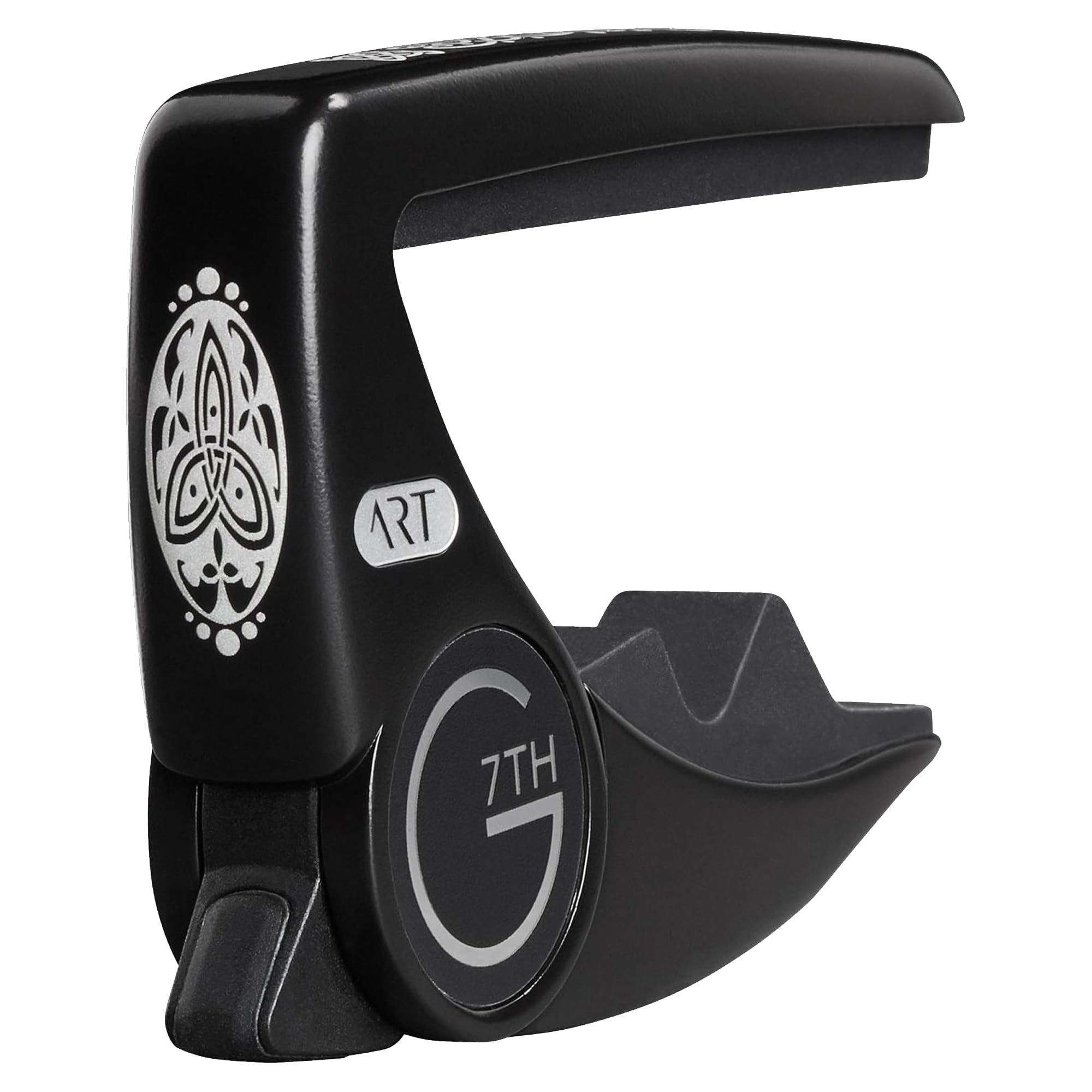 G7th Performance 3 6 String Celtic Black Guitar Capo - Groundbreaking Tension Control & Adaptive Radius Technology - The Perfect Capo for Acoustic Guitar and Electric Guitar, UK Designed Excellence