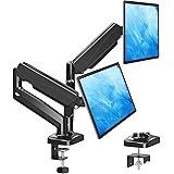MOUNTUP Dual Monitor Stand, Fully Adjustable Gas Spring Dual Monitor Mount, Monitor Desk Mount with C Clamp, Grommet Mounting