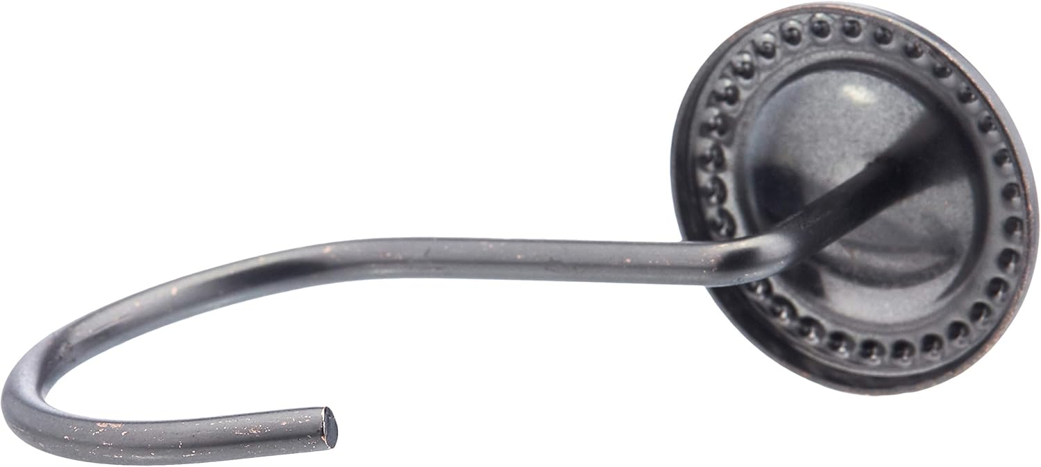  Basics Shower Curtain Hooks - Beaded Circle, Oil- Rubbed Bronze: Home & Kitchen
