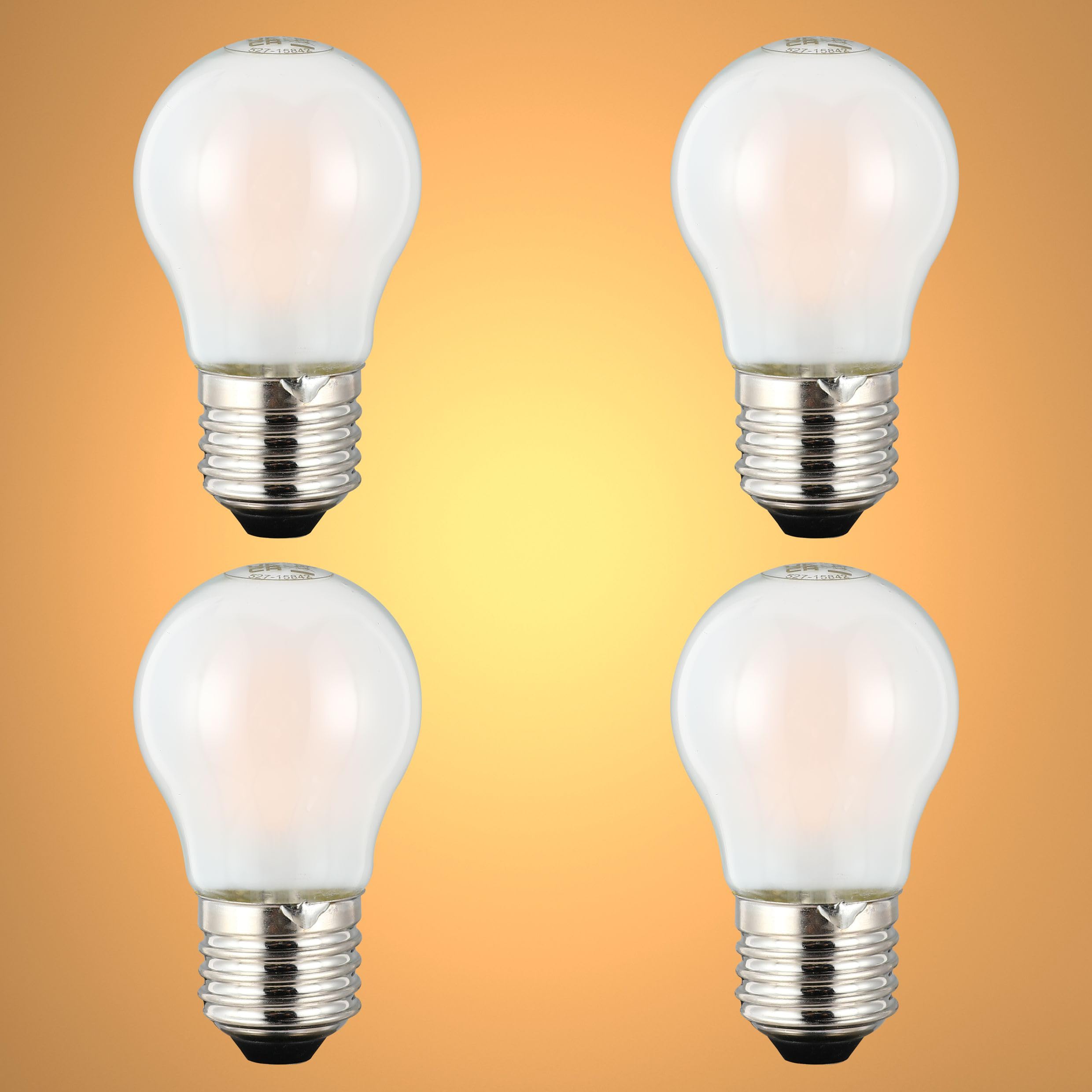TEKLED® G45 Golf Ball DIMMABLE Filament LED Bulbs | E27 Edison Screw | A15 Energy Saving 4W Light White Glass Bulb 40W Incandescent Bulb Equivalent | 2700K 515LM | 4-Pack | Warm White