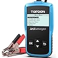 TOPDON AB101 Car Battery Tester 12V Car Battery Load Tester on Cranking Charging Systems, 100-2000 CCA Automotive Alternator Analyzer for Cars/SUVs/Light Trucks with Flooded AGM Gel Types