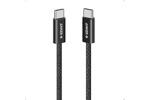 Anker Zolo Cabo USB-C para USB-C, 240W de Carregamento Rápido (Tipo C, 1 m) | Trançado e Livre de Sujeira, Conector Fino, para iPhone 18/17/16/15, Samsung, Xiaomi, MacBook, iPad, Tablet, Kindle, Preto