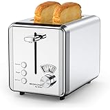 Toasters 2 Slice Best Rated Prime, whall Stainless Steel,Bagel Toaster - 6 Bread Shade Settings,Bagel/Defrost/Cancel Function