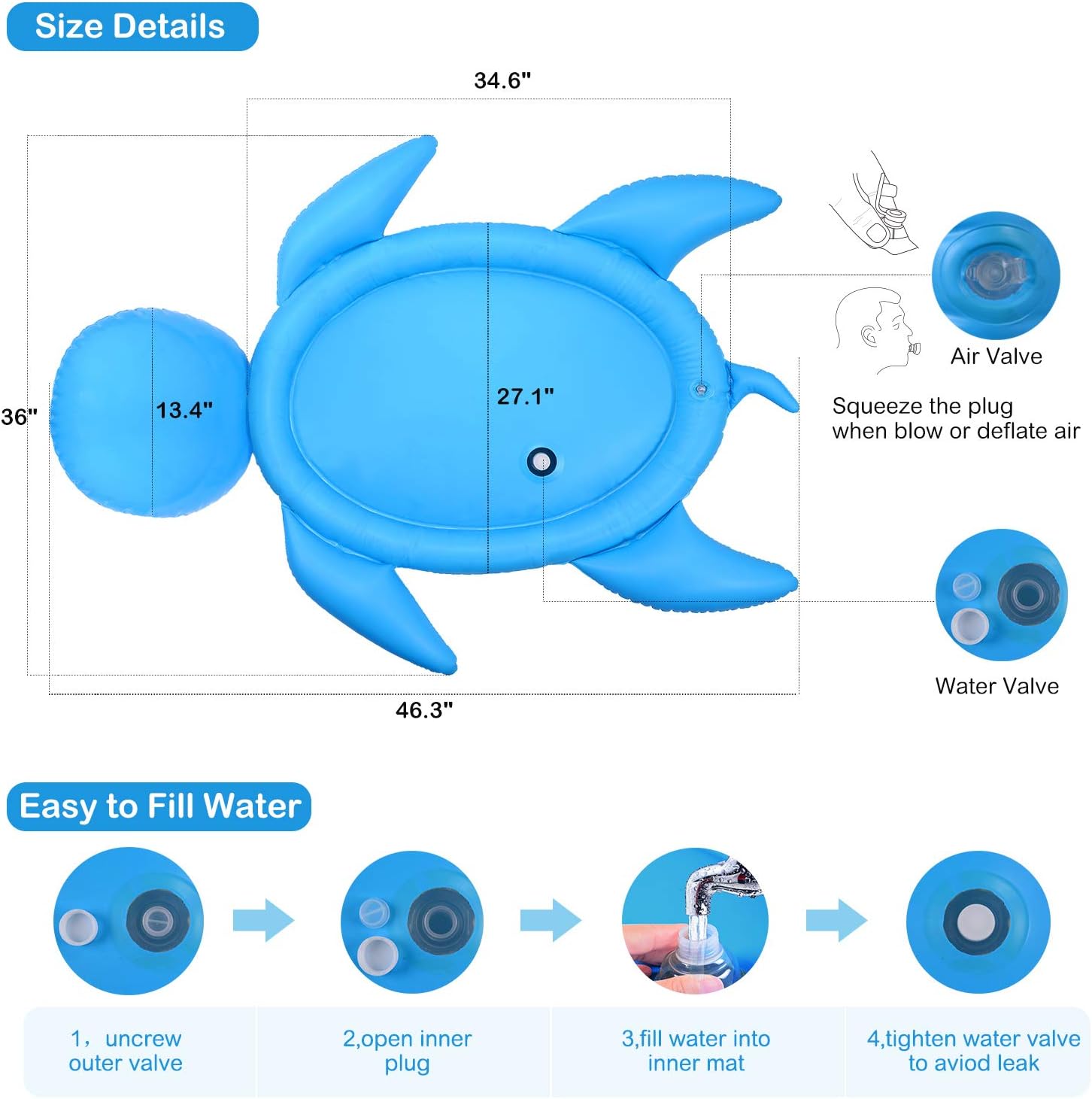 turtle tummy time mat