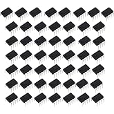 DORHEA 50Pcs NE555 Timer IC NE555P 8-Pin with Machined Contact Pins NE555P IC Chip Single Precision Timer