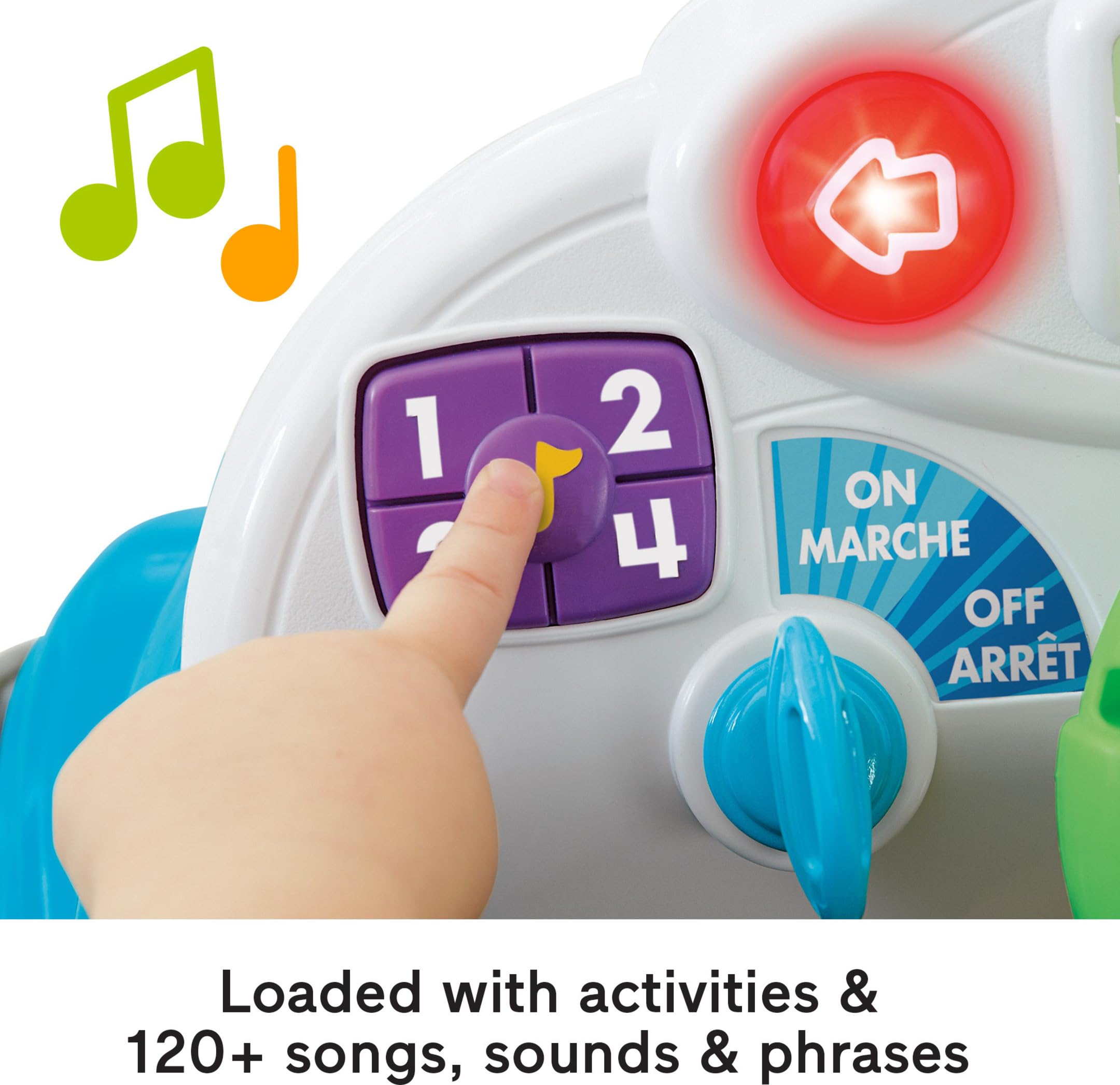 Fisher-Price Baby Learning Toy Laugh & Learn Crawl Around Car Activity Center with Smart Stages for Infants Ages 6+ Months, Blue