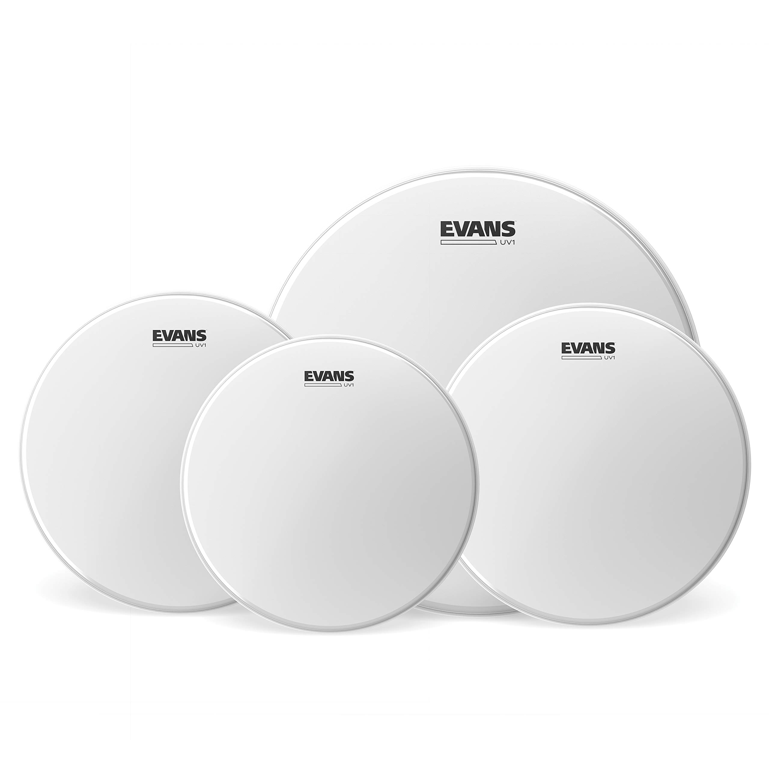 Evans Drum Heads - UV1 Coated Rock Tom Pack (10 , 12, 16 Inch) with 14 Inch UV1 Coated Snare Batter