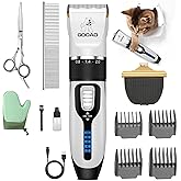 Goood Cat Clippers for Matted & Long Hair, Low Noise Paw Trimmer, Quiet Pet Hair Clippers (White)