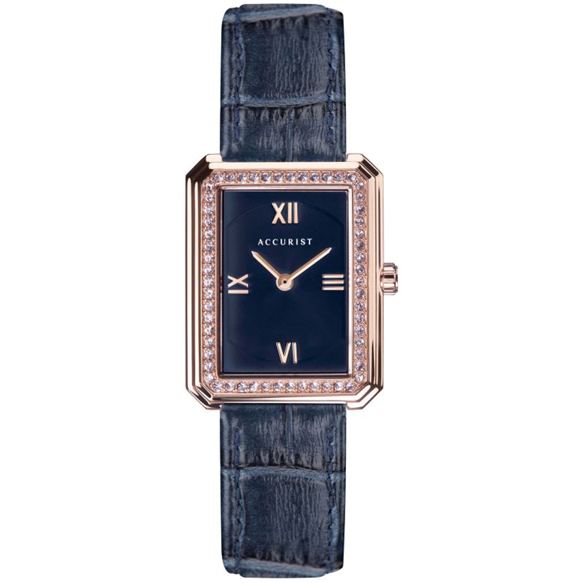 Accurist 8363S Ladies Navy Blue Leather Watch