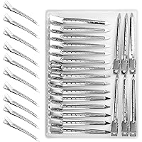 Obeoby 30 Pack Metal Duckbill Hair Clips, 3.54 Inch, No Crease, Silver