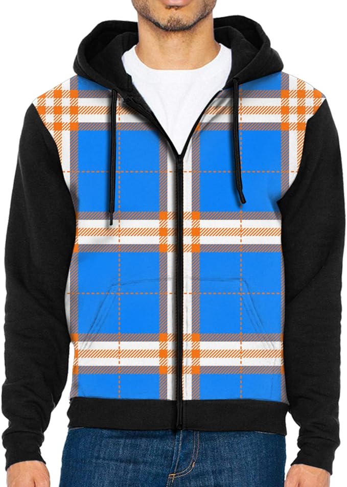 black hoodie with stripes