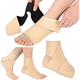 Geiserailie 2 Pcs Ankle and Foot Compression Wrap Adjustable Ankle Support Brace Lymphedema Wraps Medical Grade Compression Circulation Support Lymphedema Garments for Men Women 20-40mmhg