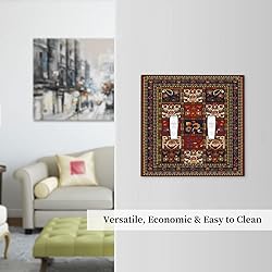 Spshian Vintage Boho Tribal Rustic Blue Red Paisley