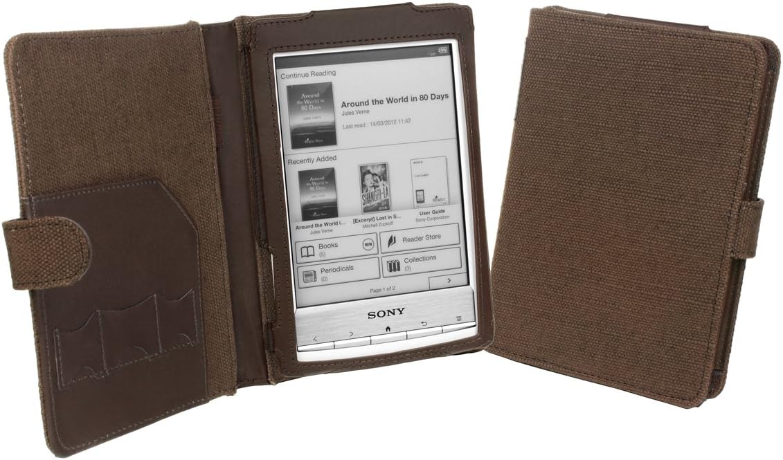CoverUp Sony Reader PRST1 / PRST2 Natural Hemp Cover Case (Book Style) (Cocoa Brown
