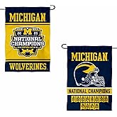 Michigan Team University Wolverines 12 Time Football National Champions Double Sided Garden Banner Flag